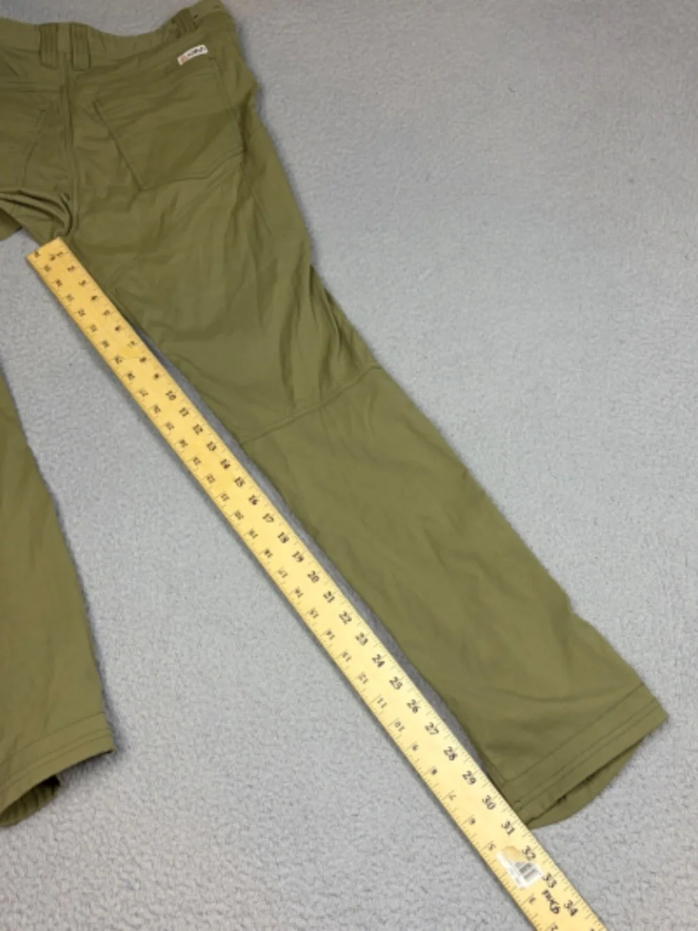 Livsn Hiking Pants Men's Size 32X32 Green Nylon Outdoor Pockets Casual